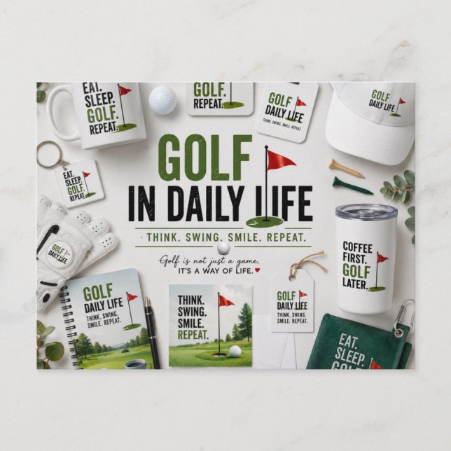 Golf in daily life postcard (Front)