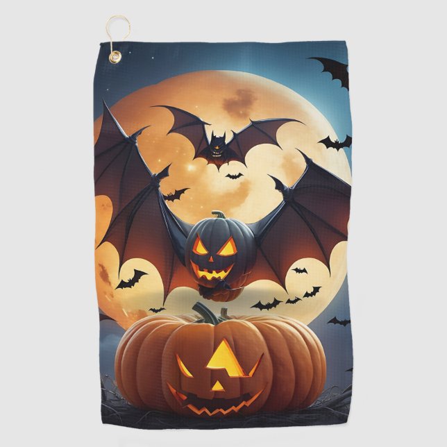 Golf in Spooky Style: Halloween Golf Towels (Front)