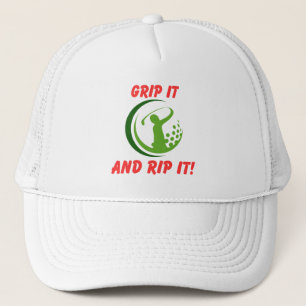 Golf Infusion "Grip It And Rip It!" Golfer Golf Trucker Hat