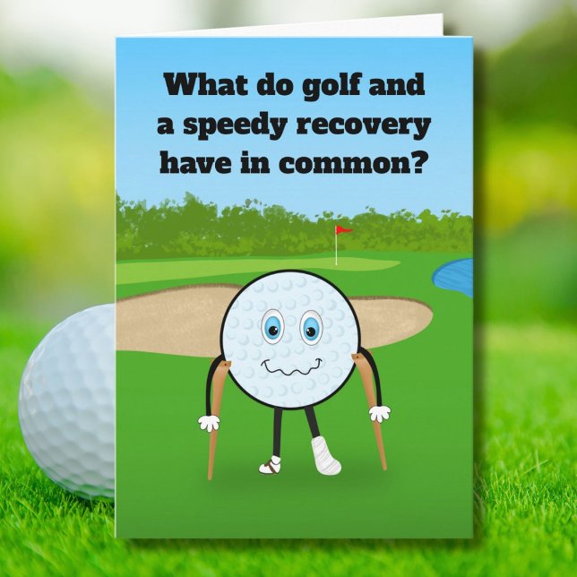 Golf Injury Recovery Humourous Get Well Card (Creator Uploaded)