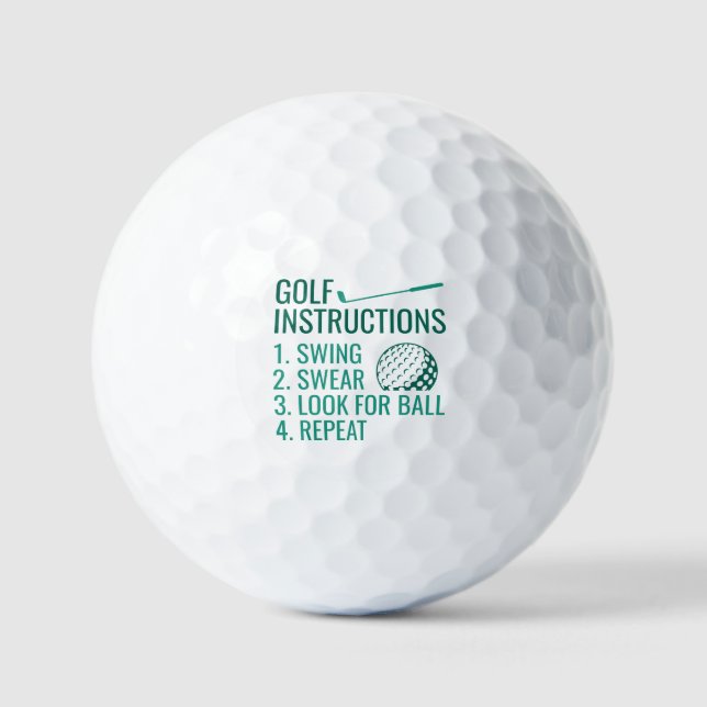 Golf Instructions Golf Balls (Front)