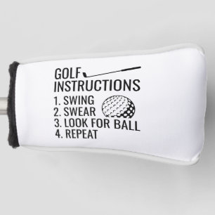 Golf Instructions Head Cover