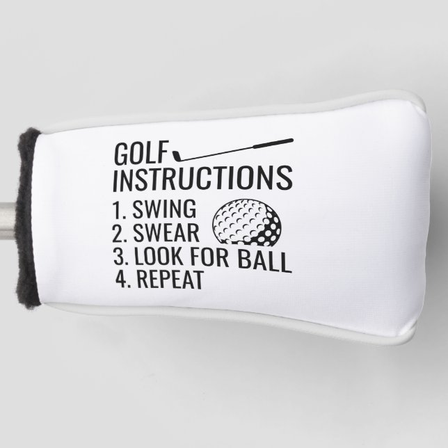 Golf Instructions Head Cover (Front)
