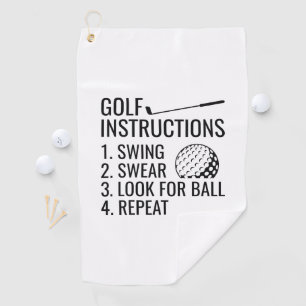 Golf Instructions Towel