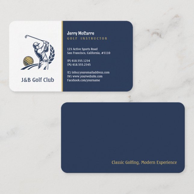 Golf Instructor | Best Sports Business Card (Front/Back)