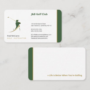 Golf Instructor   Best Sports Business Card