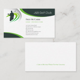 Golf Instructor   Best Sports Business Card