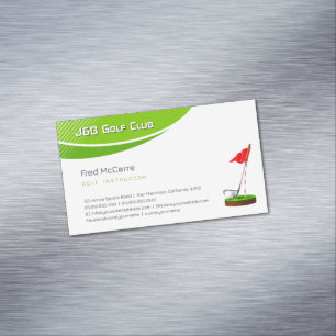Golf Instructor Best Sports Magnetic Business Card