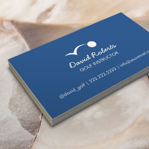 Golf Instructor Bouncing Golf Ball Plain Business Card