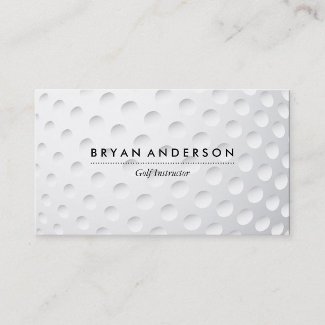 Golf Instructor Business Card (Front)