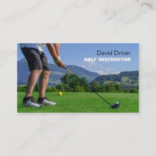 golf instructor business card