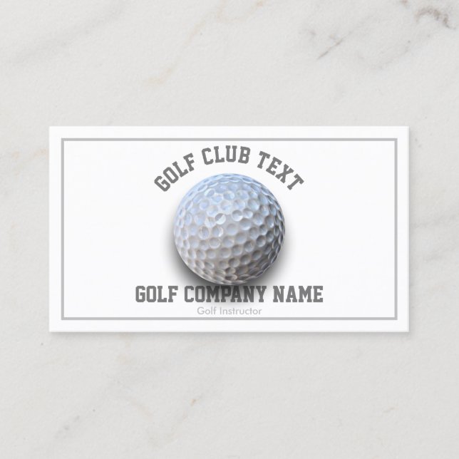Golf Instructor Business Card (Front)