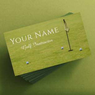Golf Instructor Coach Elegant Minimalistic Simple Business Card