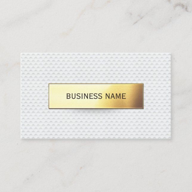 Golf Instructor Gold Label Professional Coach Business Card (Front)
