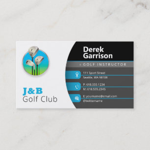 Golf Instructor Golf Club Business Card
