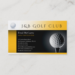 Golf Instructor Green Grass   Best Sports Business Card