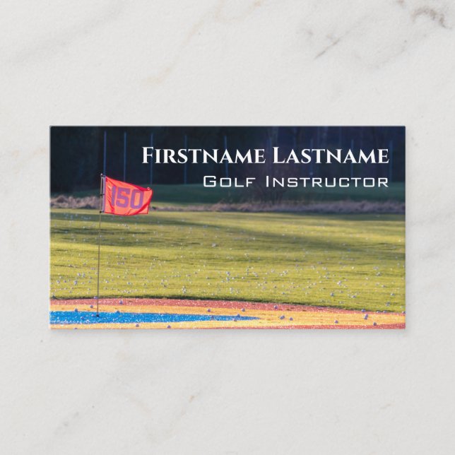 Golf Instructor Hole in One Golf Court Golf Sport Business Card (Front)