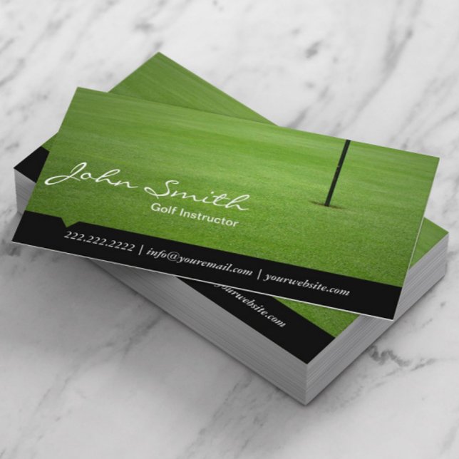Golf Instructor Hole in One Professional Business Card (Creator Uploaded)