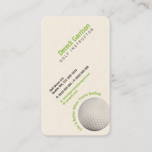 Golf Instructor Professional Business Card