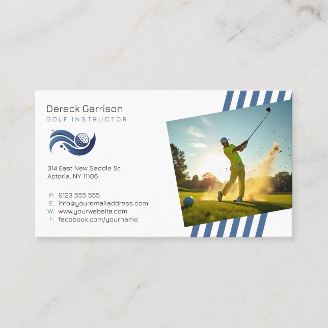 Golf Instructor | Professional Teacher Business Card (Front)