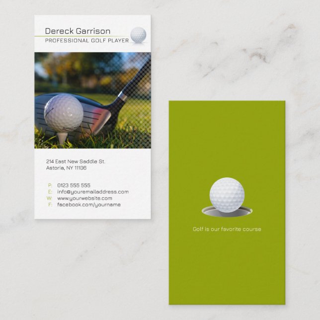Golf Instructor | Professional Teacher Business Card (Front/Back)