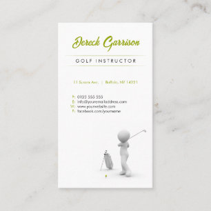 Golf Instructor Professional Teacher Business Card