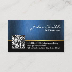 Golf Instructor QR code Professional Business Card