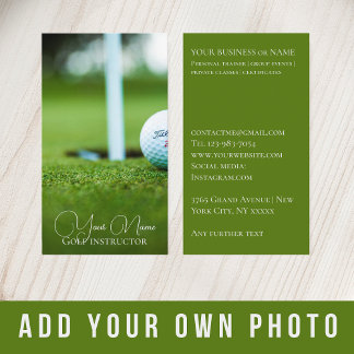 Golf instructor trainer coach classes club business card