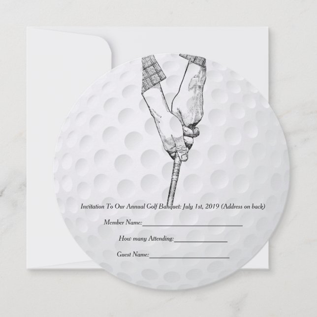 Golf Invitation  Golfer (Front)