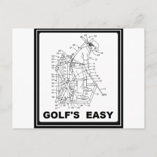 GOLF IS EASY POSTCARD