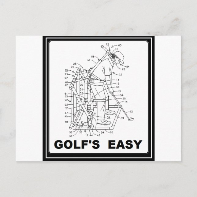 GOLF IS EASY POSTCARD (Front)
