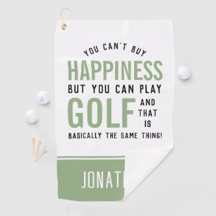 Golf is Happiness Funny Golf Lover Gifts Towel