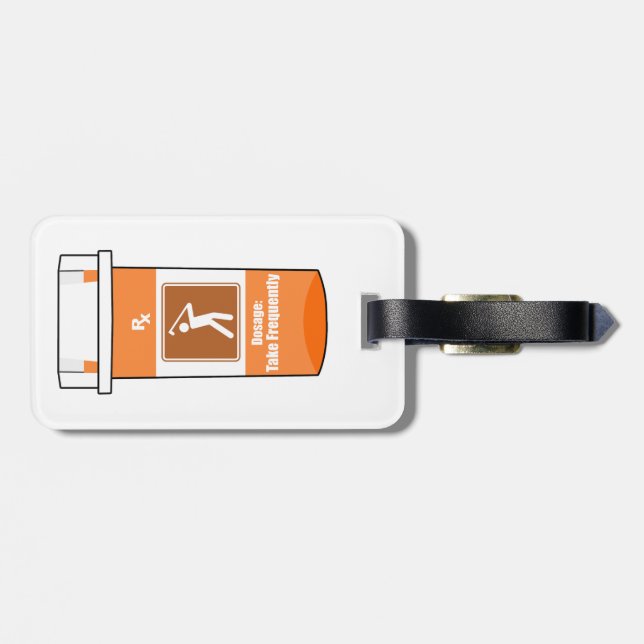 Golf Is My Drug Luggage Tag (Back Horizontal)