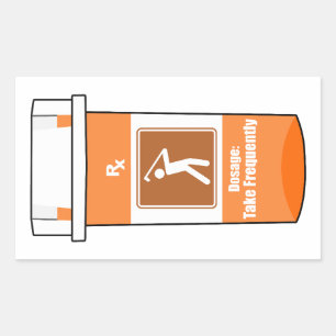 Golf Is My Drug Rectangular Sticker