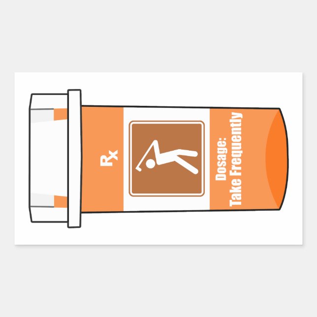 Golf Is My Drug Rectangular Sticker (Front)