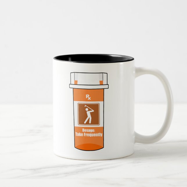 Golf Is My Drug Two-Tone Coffee Mug (Right)