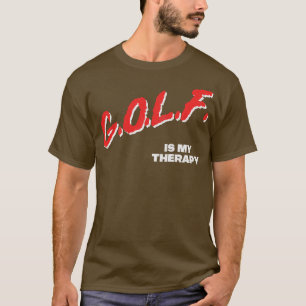 Golf Is My Therapy 80s Style Golf Lover Faded Desi T-Shirt