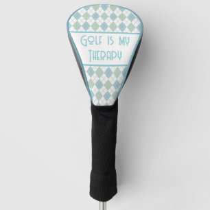 Golf is my Therapy Argyle Head Cover