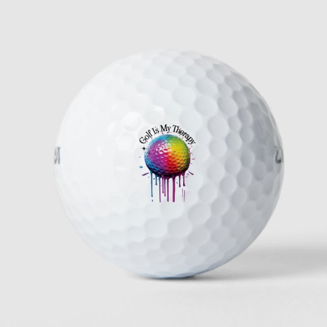 Golf Is My Therapy | Funny Golf Balls (Front)