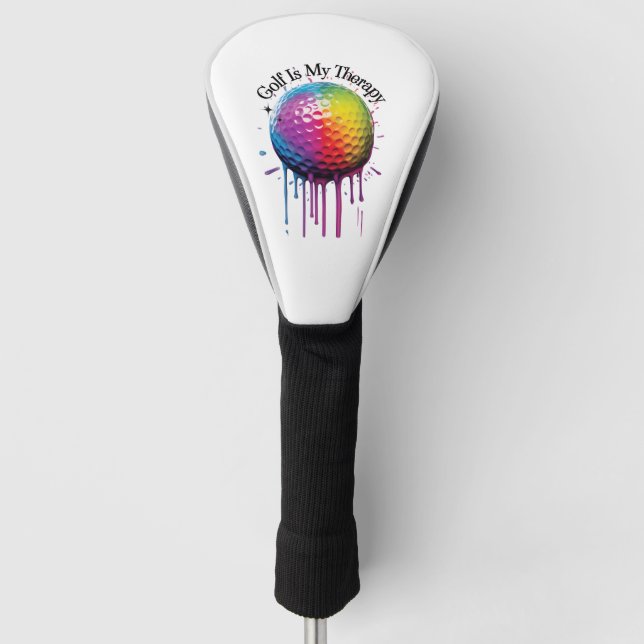 Golf Is My Therapy | Funny Golf Golf Head Cover (Front)