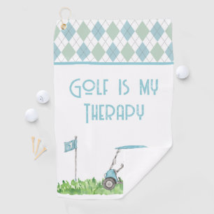 Golf is my Therapy Golf Towel
