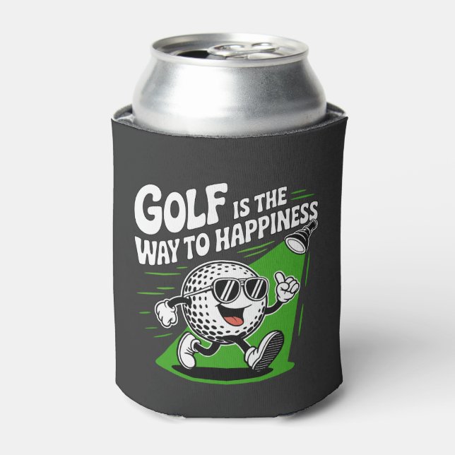 Golf is the way to happiness can cooler (Can Front)