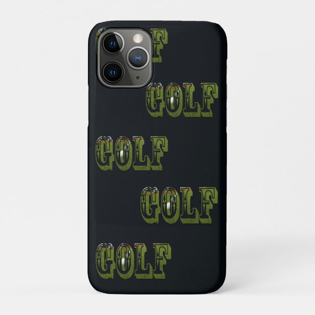 Golf Is The Word On Charcoal Denim, Case-Mate iPhone Case (Back)