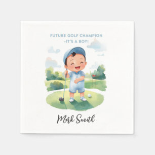 Golf It's Boy for Baby Shower Napkin
