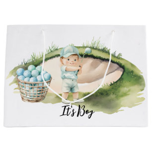 Golf  It's Boy for Baby Shower or Birthday Boy   Large Gift Bag