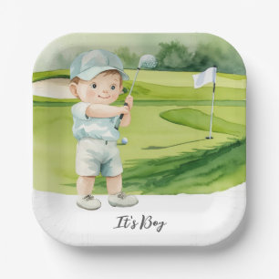 Golf  It's Boy for Baby Shower   Paper Plate
