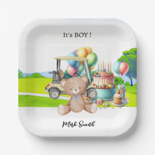 Golf It's Boy for Baby Shower Paper Plate