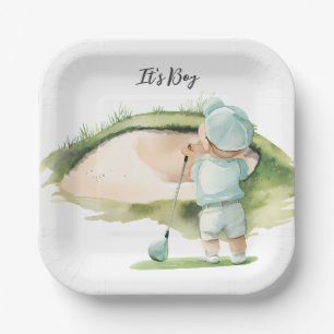Golf  It's Boy for Baby Shower   Paper Plate