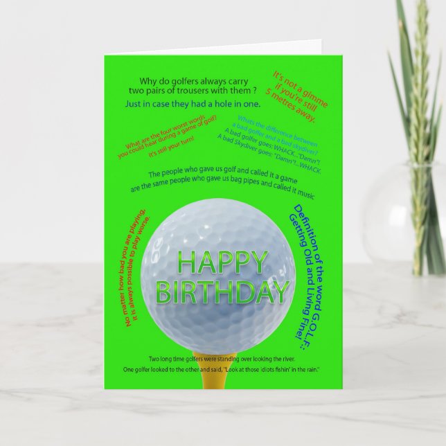 Golf Jokes birthday card (Front)