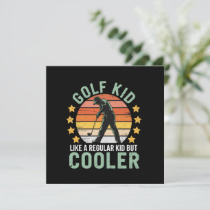 Golf Kids Funny Young Golfer & Golfing Lover Gift  Invitation